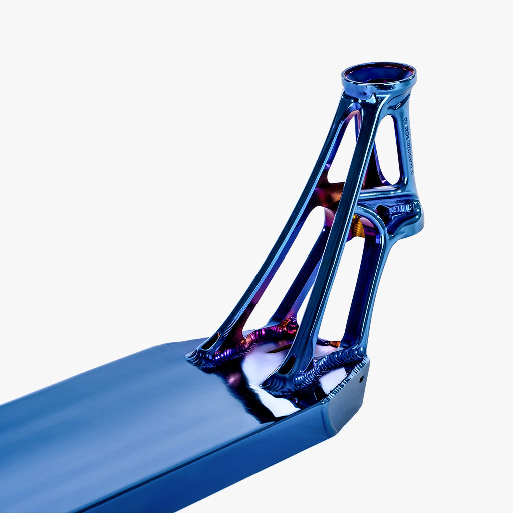 デックコレクション Ethic DTC Pandemonium V2 Pro Scooter Deck | Chrome Blue | Scooter